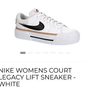 New and in original box women’s Nike Court Legacy Lift in white size 8.5.